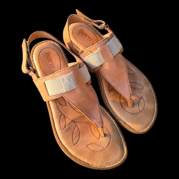 BORN Belluno Leather Sandals sz 8 NWOT - Picture 1 of 9